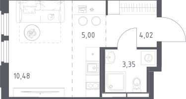 Студия, 22&nbsp;м²