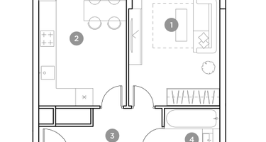 1-к. квартира, 39&nbsp;м²