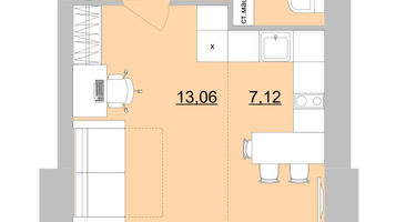 Студия, 31 м²