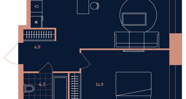 2-к. квартира, 48&nbsp;м²