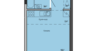 Студия, 24 м²