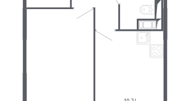 1-к. квартира, 39&nbsp;м²