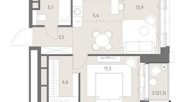 2-к. квартира, 47 м²