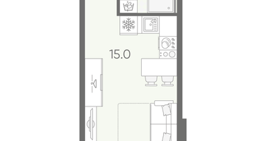 Студия, 21&nbsp;м²