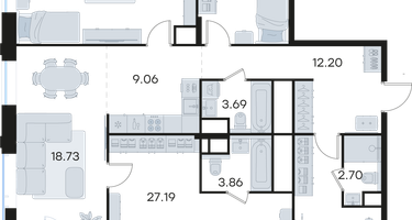 4-к. квартира, 132&nbsp;м²