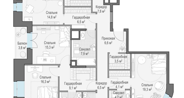 1-к. квартира, 296 м²