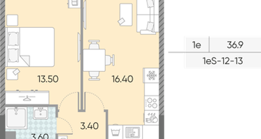 Студия, 36&nbsp;м²