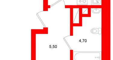 1-к. квартира, 52 м²