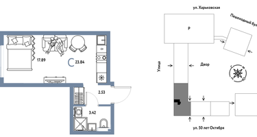 Студия, 23&nbsp;м²