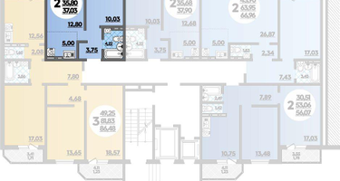 2-к. квартира, 37&nbsp;м²