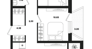 2-к. квартира, 64&nbsp;м²