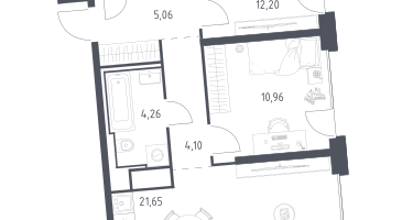 Студия, 62&nbsp;м²