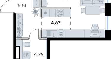 Студия, 29&nbsp;м²