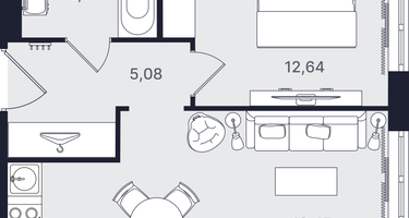 Студия, 41&nbsp;м²