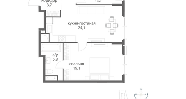2-к. квартира, 72&nbsp;м²