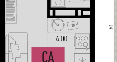 1-к. квартира, 21 м²