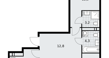 3-к. квартира, 72&nbsp;м²