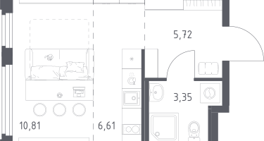 Студия, 26&nbsp;м²