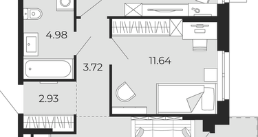 2-к. квартира, 59&nbsp;м²