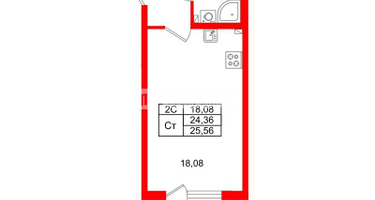 Студия, 24&nbsp;м²
