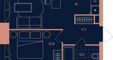 2-к. квартира, 35&nbsp;м²