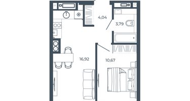 1-к. квартира, 35&nbsp;м²