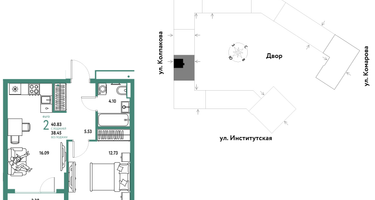Студия, 40&nbsp;м²