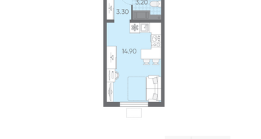 Студия, 21&nbsp;м²