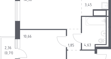 Студия, 38&nbsp;м²