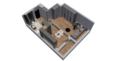 1-к. квартира, 36&nbsp;м²