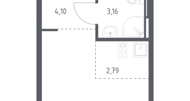 Студия, 22&nbsp;м²