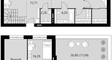 4-к. квартира, 109 м²