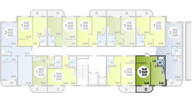 1-к. квартира, 37&nbsp;м²