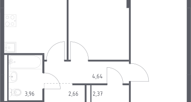 2-к. квартира, 51&nbsp;м²
