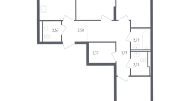 3-к. квартира, 77&nbsp;м²