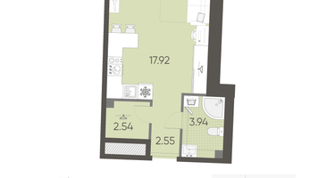 Студия, 26 м²