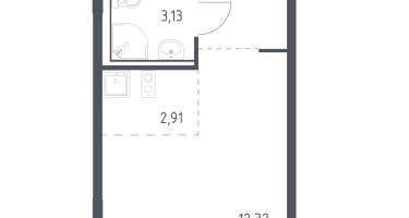 Студия, 22&nbsp;м²