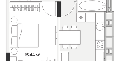 1-к. квартира, 42&nbsp;м²