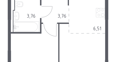 Студия, 34&nbsp;м²