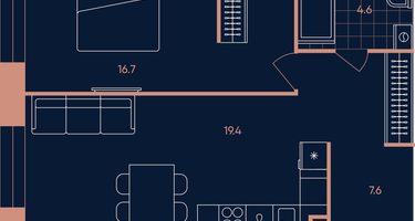 2-к. квартира, 48&nbsp;м²