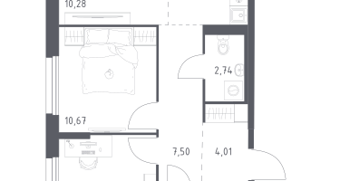 Студия, 62&nbsp;м²