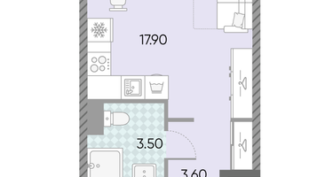 Студия, 25 м²