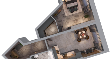 1-к. квартира, 55 м²
