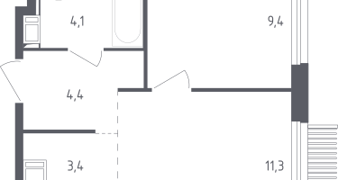 Студия, 32&nbsp;м²