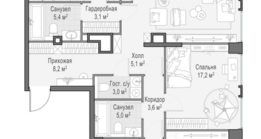 4-к. квартира, 138 м²