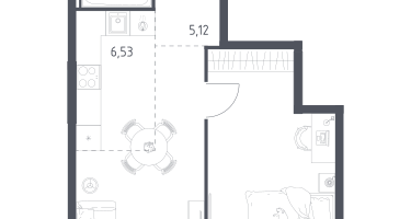 Студия, 46&nbsp;м²