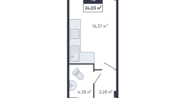 Студия, 23&nbsp;м²