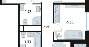 3-к. квартира, 60 м²