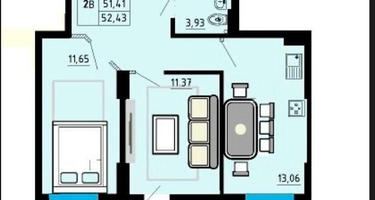 2-к. квартира, 52,9&nbsp;м²