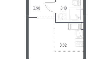Студия, 21&nbsp;м²
